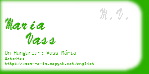 maria vass business card