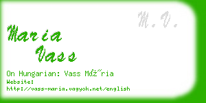 maria vass business card